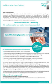 Stellenanzeige - Digital Marketing Specialist (m/w/d)